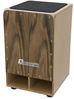 DIMAVERY CJ-550 Bass Cajon mit Subwoofer-System, Nussbaum | Snareeffekt mit vier einstellbaren Saiten