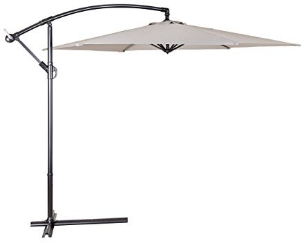 Happy Green A08884 3 m Grande ombrellone da Giardino – Beige