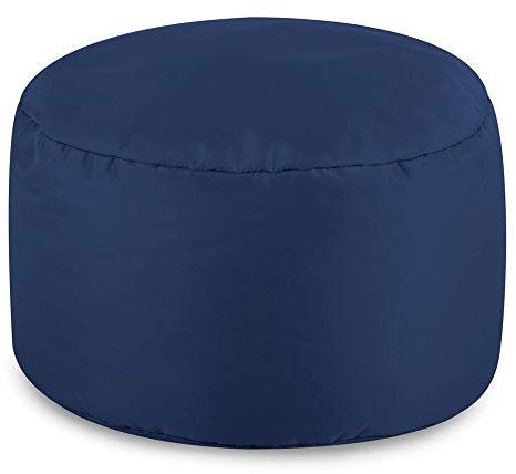 Bean Bag Bazaar Sitzsack Hocker, Marineblau, Outdoor Sitzsack mit Füllung, Bean Bag, Wasserabweisender Stoff, Pouf Fußhocker für Wohnzimmer, Garten, Terrasse