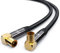 Primewire - 5m 8k 4k HDTV Antennenkabel 75 Ohm 90 Grad gewinkelt - Stecker auf Kupplung - DVB-T und DVB-T2 Radio UKW DAB DAB - robuste Vollmetallstecker - hochdichte Schirmung
