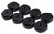PrecisionGeek Black Aluminium Speaker Spike Pads – Chamfered 20mm Diameter for HiFi Speakers, Audio Stands, Soundbars, Subwoofers – Set of 8 Isolation Discs