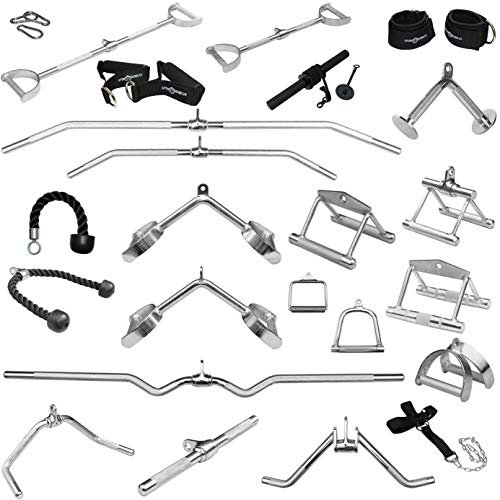 Sporttrend 24® Hufgriff Rudergriff Parallelgriff Rückengriff Trapezgriff Dreiecksgriff Seilzuggriff Kabelzuggriff Griffe für Seilzüge Kabelzüge Silber