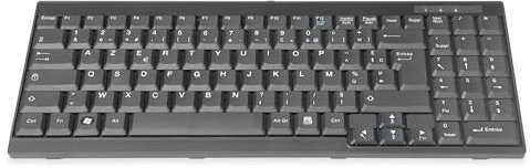 DIGITUS Clavier pour Consoles KVM LCD de, Disposition française, Noir