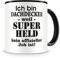 Samunshi® Dachdecker Tasse mit Spruch Geschenk für Dachdecker Mann Frau Kaffeetasse groß Lustige Tassen zum Geburtstag schwarz 300ml