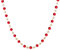 Ouran, Collana girocollo da donna, multicolore con ciondolo a catena lunga, ideale come regalo per ragazze, mamma, amiche e Lega, colore: Perline rosse., cod. XL-0724