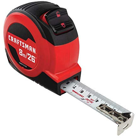 CRAFTSMAN Tape Measure, Self-Lock, 8-Meter (CMHT37226S)