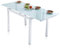 duehome | Milan, Mesa de Cristal Extensible para Comedor, Salón o Cocina, Acabado en Cristal Ahumado Blanco, Medidas: 110-170 cm (Largo) x 70 cm (Ancho) x 75 cm (Alto)
