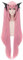 Yxshz Damenperücke, lang, glatt, für Cosplay, Anime, Krul Tepes, Party, voller Pony, Pferdeschwanz, Rosa