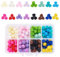 PandaHall 160pcs 16 Farben Rose Blumen Perlen Knöpfe Flache Basis Harz Blume Schmuck Perlen Verzierungen Blume Flatback Cabochons für DIY Handwerk, Scrapbooking, Schmuckherstellung