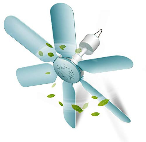 NFLOBD Ventilateurs de plafond, ventilateur de plafond moderne avec télécommande 6 feuilles mini ventilateur de plafond avec interrupteur pour salon, chambre, cuisine (180cm)