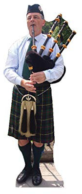 Cardboard People Bagpiper Lebensgroßer Karton-Ausschnitt zum Aufstellen