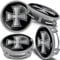 SkinoEu 4 x 75 mm Nabendeckel Felgendeckel Kompatibel mit Mercedes Benz Radnabenabdeckung Nabenkappen Felgenkappen Radkappen Alufelgen B66470207 / B66470200 Silber Schwarz CMS 4
