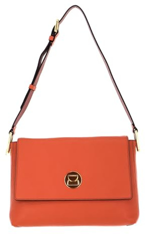 Coccinelle Leder Schultertasche Umhängetasche Liya Shoulderbag Chestnut/Cinnamon braun