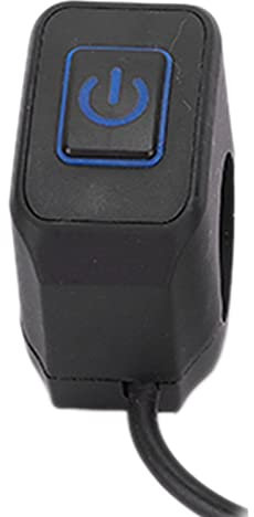 Pulsante di Controllo Dell'interruttore del Manubrio del Motociclo da 22 Mm Interruttore del Faro della Bicicletta Pulsante Clacson Moto Universale Impermeabile per Faro(blu)