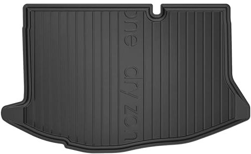 MOTOS Kofferraum schutzmatte passend für Ford Fiesta VI 2008-2017 Hatchback, ohne höhenverstellbaren Kofferraumboden, mit seitlichen Aussparungen, Kofferraumablage, mit verstellbaren Rücksitzen