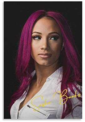 XXJDSK Poster Kunstdrucke Sasha Banks Leinwand-Kunst, Poster und Wandkunst, Bilderdruck, modernes Familien-Schlafzimmer 60X90cm Kein Rahmen