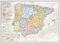 Maps International - Mapa España y Portugal, póster clásico con el mapa España, plastificado – 59,4 x 42 cm – Colores clásicos