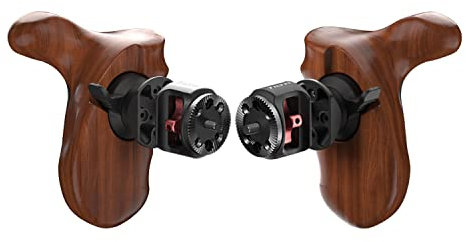TILTA TA-AWH10-P-B-1 Both Left + Right Advanced Side Wooden Handle + Rosette Adapter Adjustable Camera Cage Side Grip für Tilta A7M4 A7S3 R5/R6 S5 Käfig (Typ X)