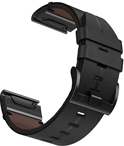 Fenix 7 Leder Armband, 22mm Uhr Ersatzarmband für Fenix 8 47 mm, Fenix 7 Solar, Fenix 7 Sapphire Solar, Fenix 6 /pro/Sapphire, Fenix 5 /plus, Forerunner 935/945/955, Approach S60, Quatix 5/6/7