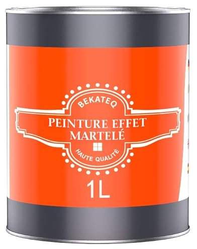 BEKATEQ LS-590 Peinture effet martelé Vert 1L I 3en1: Protection contre la rouille, apprêt & vernis pour intérieur et extérieur I Peinture de protection pour métaux ferreux et non ferreux