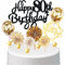 Conruich Tortendeko Happy Birthday Kuchen Topper 80. Geburtstag Frau,Kuchendeko Happy 80th Birthday, Schwarz Cake Topper 80. Geburtstag Konfetti Ballon für Geburtstagstorte Deko 80 Jahre Frauen Männer