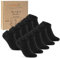 10 Paar Sneaker Socken Herren Damen Baumwolle Komfortbund ohne Naht 70102T WP (Schwarz 43-46)