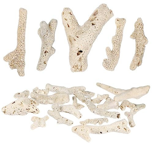 BCOATH Aquarium Dekorative Steine Filtermaterial für Aquarien in Zufälligen Farben Ideales Filtrationsmedium für Süßwasser und Meerwasseraquarien