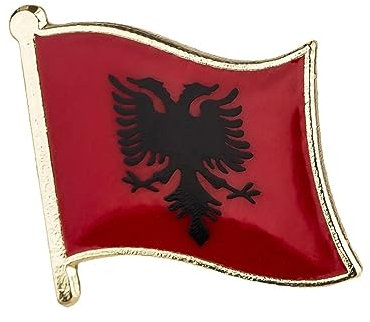 1 Stück Albanien Flagge Anstecknadel,Abzeichen Brosche Albanien Flagge Anstecknadeln Souvenir Nationale Neuheit Zubehör Pullover Schals Kleider Anzüge Rucksäcke Dekor Frauen Männer Charme Ge