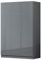 FWStyle 3 Door Triple Wardrobe with Hanging space and shelves - H180 X W120 X D50cm (Grey Gloss)