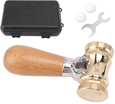 Kuuleyn Mazo De Cincel para Carpintería, Martillo De Madera De Carpintero, Martillo De Carpintero De Madera De Haya con Cabeza De Latón Macizo Reemplazable para Pisos, Manualidades DIY