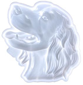 Surakey Moule Resine Époxy Moule en Silicone en Forme de Chien, 3D Animal Moules de Coulée Silicone pour Bricolage Loisirs Creatifs DIY Sculpture d'art Décoratif Décoration de la Maison, Blanc