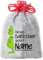 Nikolaussäckchen/Weihnachtssäckchen personalisiert mit Wunsch-Namen und lustigem Weihnachts-Grinch Motiv für Kinder. Größe 12 x 20 cm