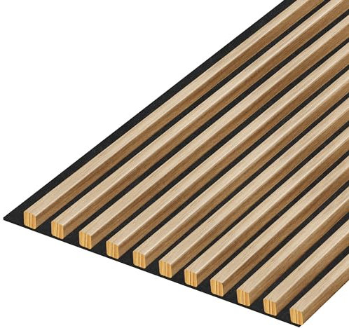 Jeu de Lattes en Feutre pour Un aménagement intérieur Moderne, 20x20 mm, 11 pièces, Largeur 45,3 cm, Longueur 275 cm Panneaux en Bois, Panneaux muraux, Aspect Bois, Mur à Lattes