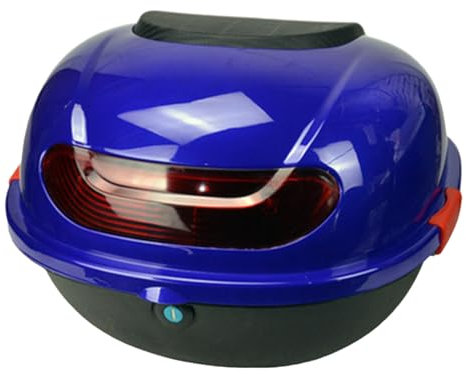 Elektrofahrrad-Kofferraum, Motorrad-Tour-Heckbox, Kofferraumgepäck, Motorrad-Heckbox, Großes Fassungsvermögen, Wasserdicht, Schlagfest, Universelle Passform, Aufbewahrungskoffer für Roller(Blau)