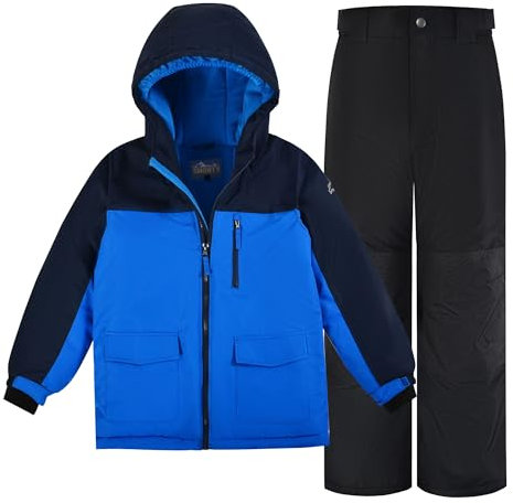 NORDOIS CHALET Jungen Schneeanzug mit Kapuze Wasserabweisender Skianzug Winddichter Winteranzug