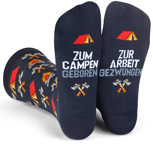 Lavley Zum Campen Geboren, Zur Arbeit Gezwungen Socken