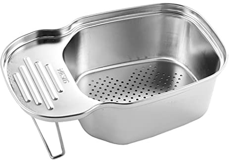 Kitchen Sink Drain Basket, Multipurpose Corner Sink Strainer Food Catcher Leftovers Garbage Storage, Stainless Steel Sink Filter Vegetable and Fruit Drain Basket sink filter kitchen gadgets kitchen si