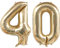 40 Zoll Gold Luftballon Zahlen 40 Champagner Gold Ballon 40. Geburtstag Deko Hell gold Folienballon Zahl 40 Riesenzahl Ballon 40 Party Hochzeit Kindergeburtstag Geburtstag Nummer 40