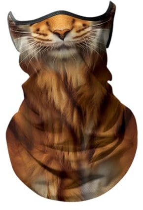 LOVIVER Bandana-Gesichtsmaske, Halstuch, leichte Halswickelabdeckung, Sonnenschutz, Gesichtsbedeckung, Schal für Männer und Frauen, Angeln, Tiger