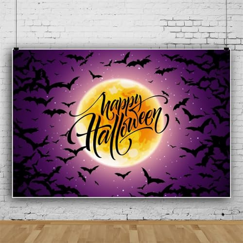 Mateju Party Dekoration Halloween Drucken Fotoleinwand Hintergrund, Vinyl Geburtstag Fotohintergrund Tuch, Poster Foto Stand Hintergrund, Geburtstagsdeko (120x80 cm,Schläger)