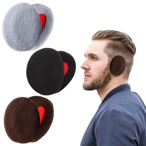 Ohrenwärmer 3 Paar, Schwarz Verdickte Warme Winter-Ohrenschützer Verdickt Premium Earmuffs Ohren Wärmer für Wind- und Kälteschutz Ohrenschützer Damen Herren Bequeme Ohrenwärmer für Winter Herren