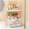 Makeup Organiser - Upgrade 2 Tier 3 Drawers Large Vanity Organisers, Versatile Cosmetic Storage, Exquisite Bathroom Organiser Storage, Skincare Manager, Dressing Table Organisers, Clear
