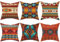 Indianer-Kissenbezüge, rustikal, gebranntes Orange, Heimdekoration, Outdoor, ethnisches Bauernhaus, Navajo, 45,7 x 45,7 cm, 6 Stück