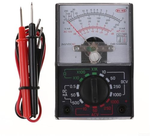 Multimetro analogico DC AC Voltmetro Amperometro Ohm Meter Tester Elettrico Strumento per Ingegneri Scuole Case
