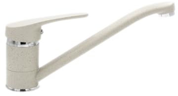 Granitan - Küchenarmatur ROX Beige Einhebelmischer - 360° Schwenkauslauf - Keramikventil - Granit/Metall Finish - Inkl. Montageset