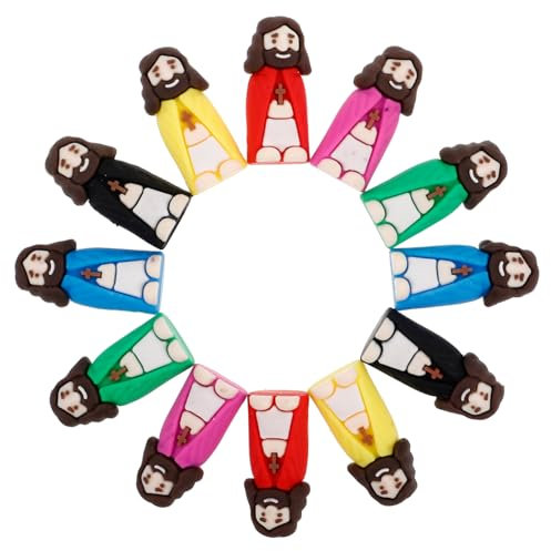 FUNNETOYU 12stücke Mini-Jesus-statuen Kleine Actionfiguren Kleine Jesus-Figuren Winzige Zum Verstecken Und Suchen Religiöse Sammlerstücke Für Schreibtische Und Regale