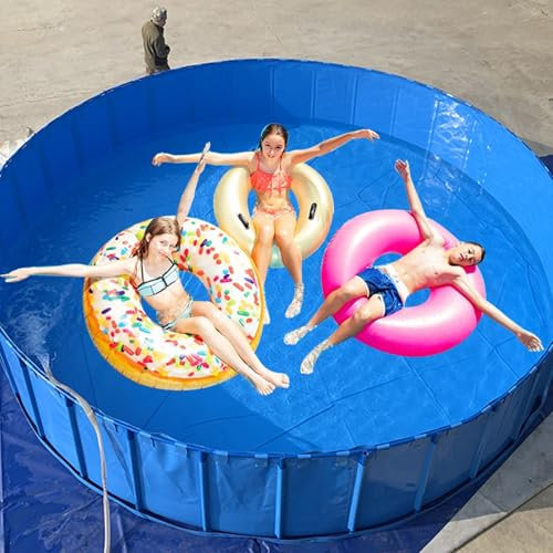 piscinas desmontables grandes Piscina grande de verano, diámetro 3.9/4.9/5.9/6.6/8.2/9.8/13.1 pies, redonda y plegable, fácil de instalar, piscina elevada for la familia.(3.9 x 2.6 ft - 900L/238 GaL)
