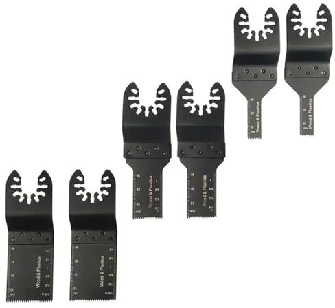 Lot De 6 Lames De Scie Vibrantes 10 Mm, 20 Mm, 34 Mm, En Acier À Haute Teneur En Carbone, Outil Multifonction Oscillant