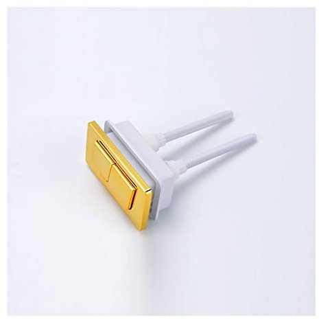 Goldene Zweimengenspülung, Spülkasten mit Druckknopf – 83 × 45 mm, quadratisches Badezimmerzubehör