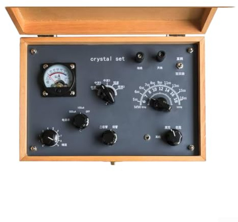Vintage für Crystal Radio AM SW Dual Loop für Antenne Grau Vintage